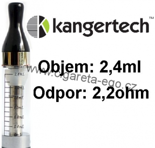 Clearomizer CC/T2  Kangertech 2,4ml 2.2ohm Clear
