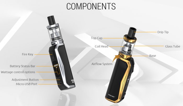 Grip Smoktech Priv N19 1200mAh Full Kit Black Red