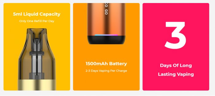 Elektronická cigareta Vaporesso VECO GO Pod 1500mAh Yellow