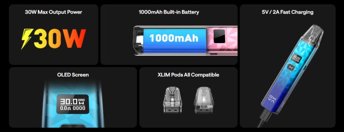 Elektronická cigareta OXVA Xlim Classic Edition 1000mAh Silver