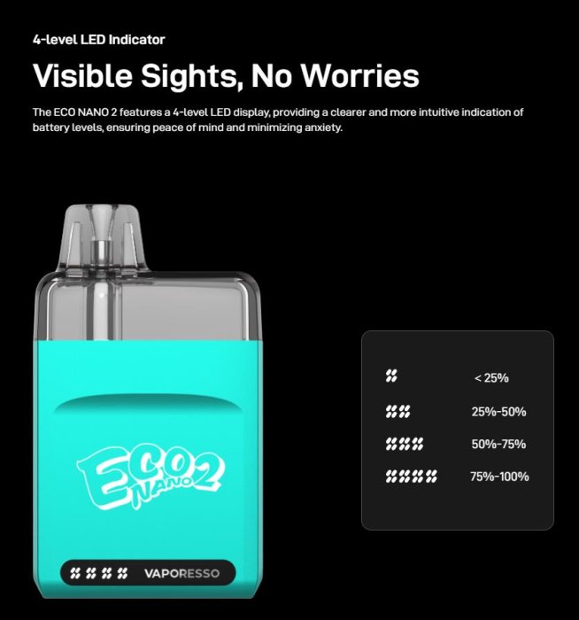 Elektronická cigareta Vaporesso ECO Nano 2 Pod 1000mAh Urban Grey