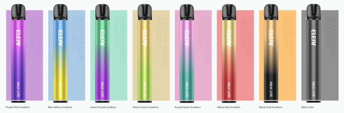 Elektronická cigareta iSmoka-Eleaf ISILK LITE 500mAh Yellow-Green gradient