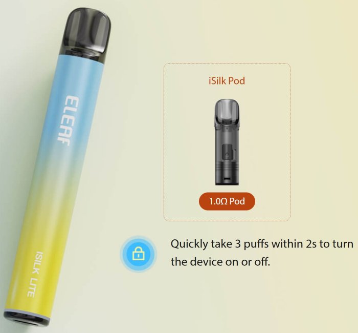 Elektronická cigareta iSmoka-Eleaf ISILK LITE 500mAh Yellow-Red gradient