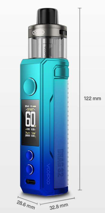 Grip VOOPOO Drag S2 Mod Pod 60W 2500mAh Galaxy Blue