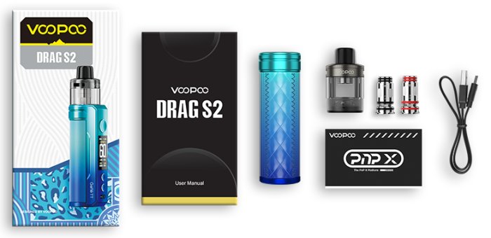 Grip VOOPOO Drag S2 Mod Pod 60W 2500mAh Galaxy Blue