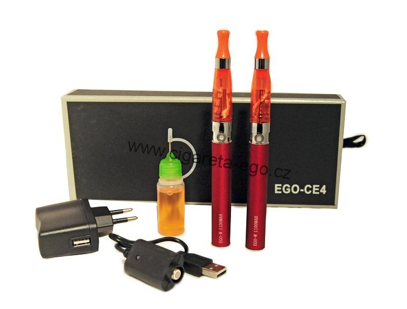 GoTech Elektronická cigareta eGo CE 4 1100 mAh 2ks Červená