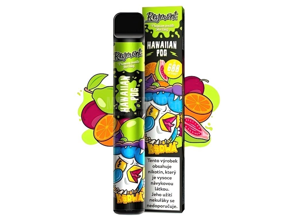 Jednorázová cigareta Kurwa Reymont 20mg Hawaiian Pog