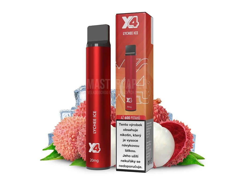 Jednorázová cigareta X4 Bar 20mg Lychee ICE