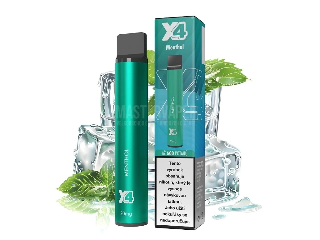 Jednorázová cigareta X4 Bar 20mg Menthol