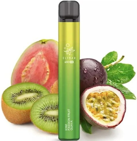 Elektronická cigareta Elf Bar 600 V2 Kiwi Passion Fruit Guava 20mg