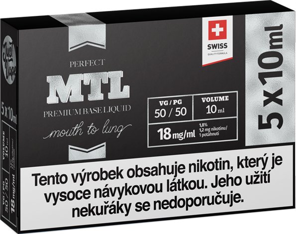 Booster JustVape MTL (50VG/50PG) 5x10ml - 18mg