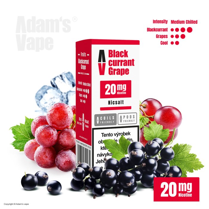 Liquid Adam´s Vape SALT Blackcurrant Grape 10ml - 20mg