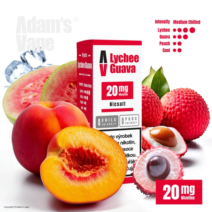 Liquid Adam´s Vape SALT Lychee Guava 10ml - 20mg