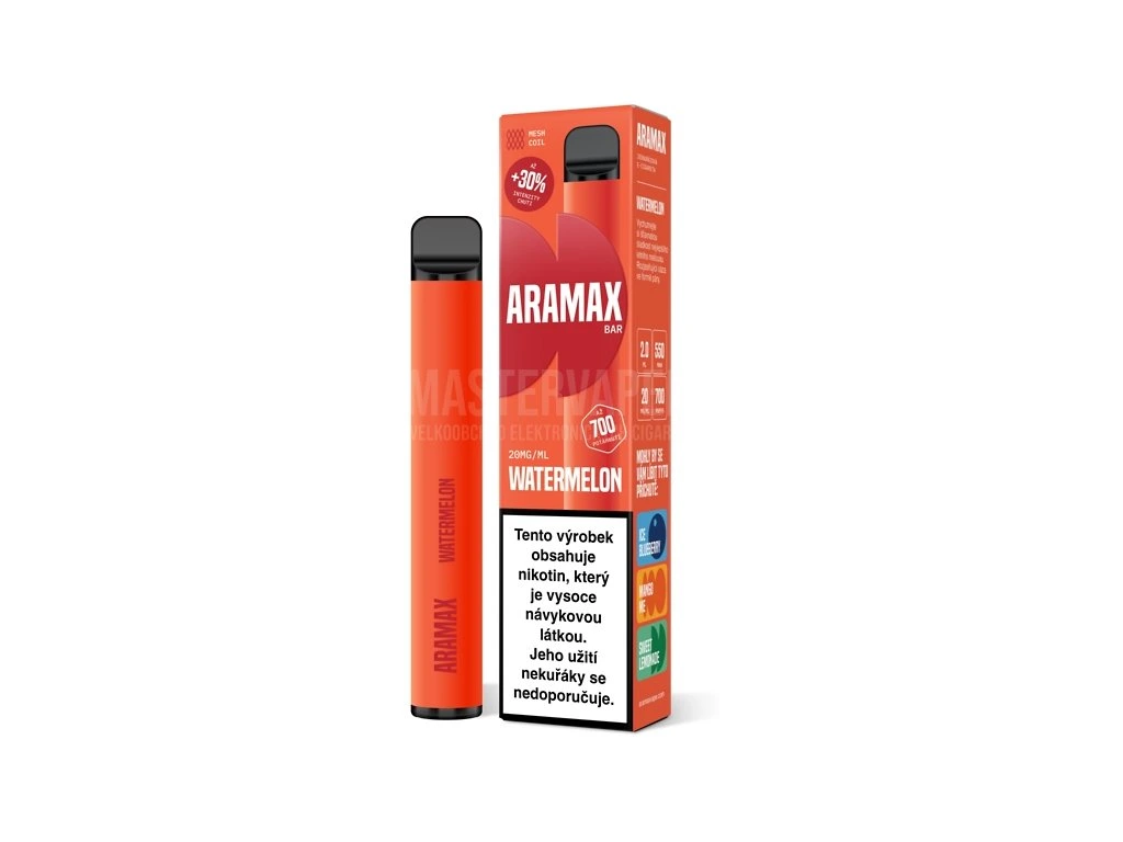 Jednorázová cigareta Aramax Bar 700 - Watermelon 20mg
