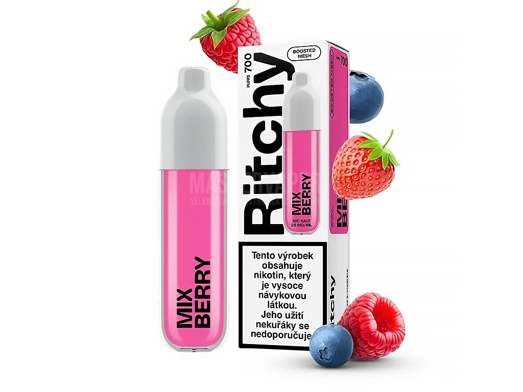 Jednorázová cigareta Ritchy BAR 700 - Mix Berry 20mg