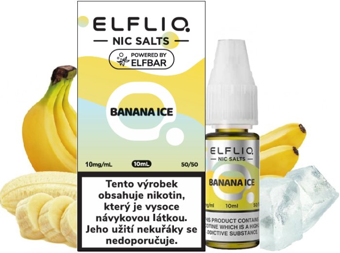 Liquid ELFLIQ Nic SALT Banana Ice 10ml - 10mg