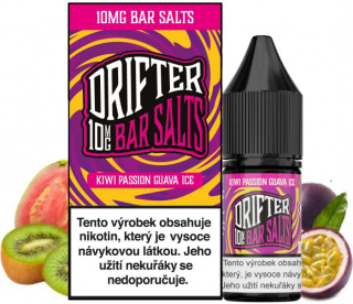 Liquid Drifter Bar Salts Kiwi Passionfruit Guava Ice 10ml - 20mg