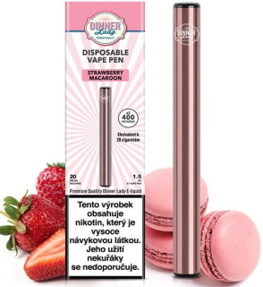 Elektronická cigareta Dinner Lady Vape Pen Strawberry Macaron 20mg