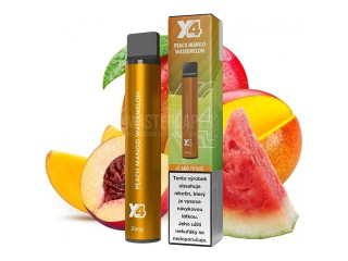 Jednorázová cigareta X4 Bar 20mg Peach Mango Watermelon